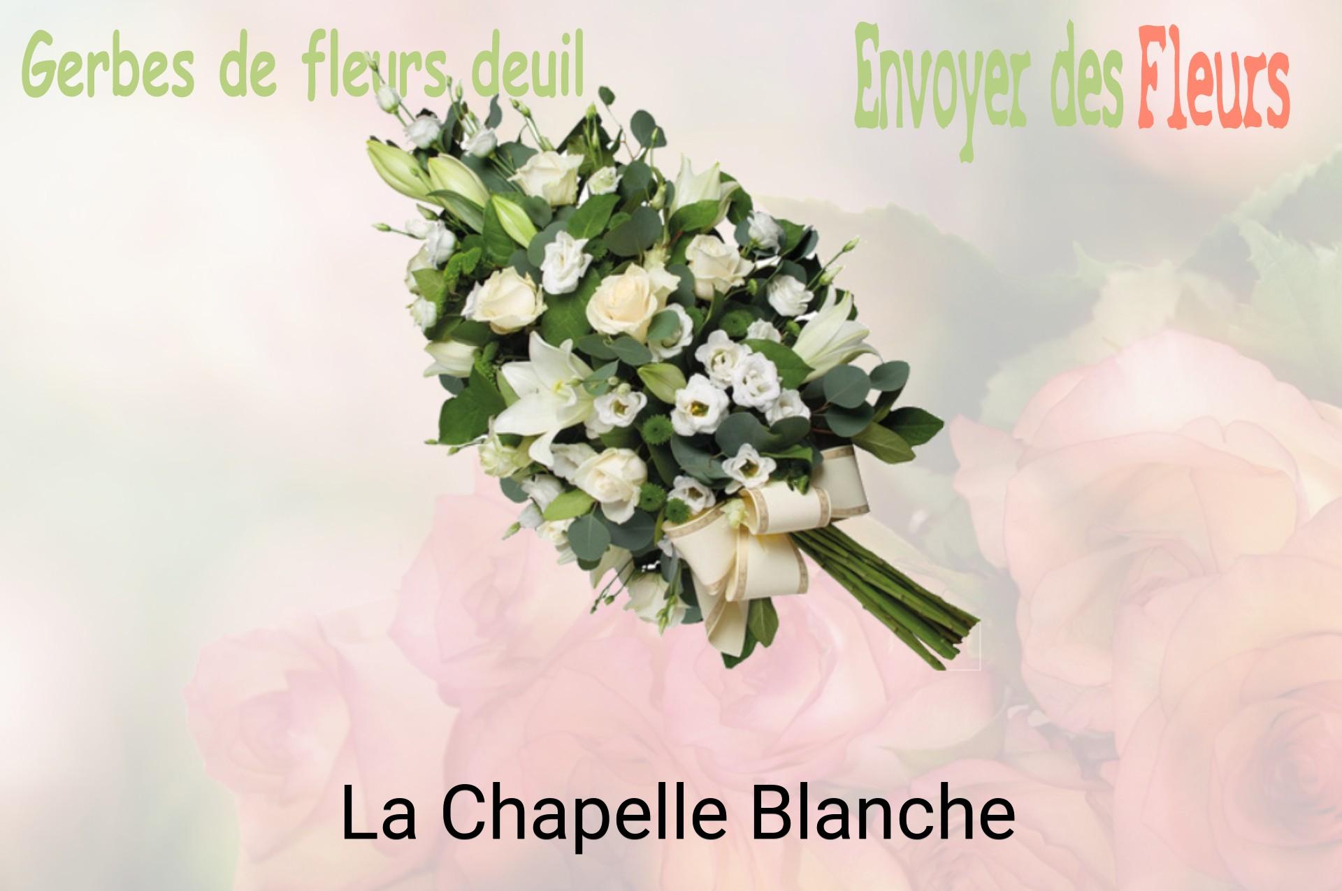 Gerbe de fleurs de deuil livrée à La Chapelle-Blanche